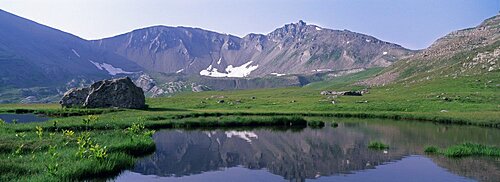 Mountains surrounding a lake, Hinterland, French Riviera, France