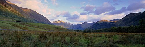 Mountains on a landscape, Glen Nevis, Scotland
