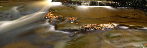 Water flowing on rocks, May Beck, Littlebeck, North Yorkshire, England