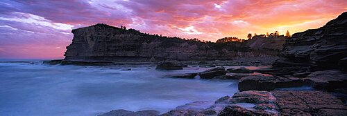 Sunset over a beach, Skillon, Terrigal, New South Wales, Australia