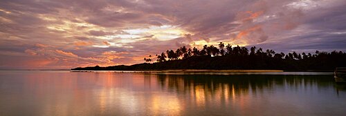 Clouds over an ocean, Cook Islands, French Polynesia