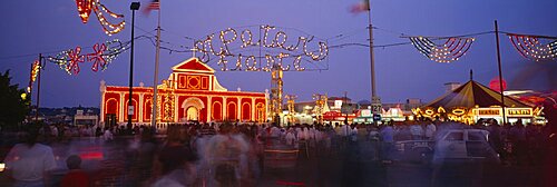 Church decorated in a carnival, St. Peter's Fiesta, Gloucester, Cape Ann, Massachusetts, New England, USA