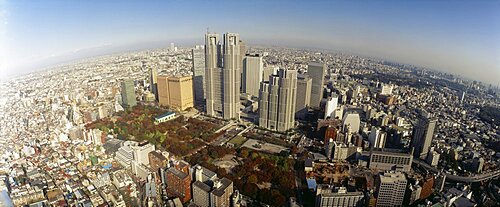 Aerial view of a city, Shinjuku Ward, Tokyo Prefecture, Japan