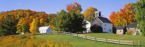 Houses on a landscape, Plymouth, Vermont, USA