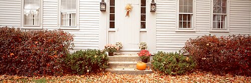 Facade of a house, Wiscasset, USA