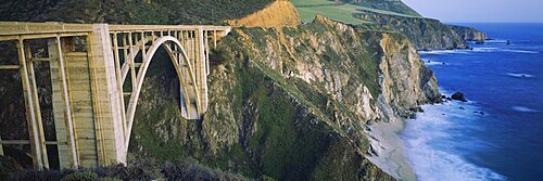 Bridge across two cliffs, Bixby Bridge, Big Sur, California, USA