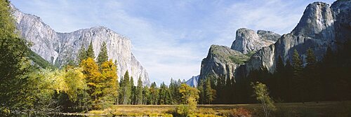 Low angle view of mountains in a national park, Yosemite National Park, California, USA