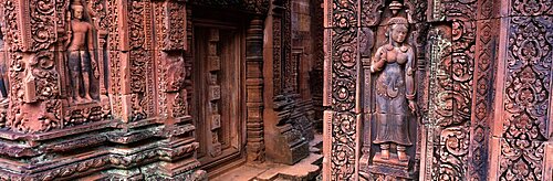 Detail Banteay Srei Angkor Complex Cambodia