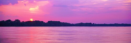 Sunset Mississippi River Memphis TN USA