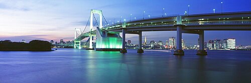 Rainbow Bridge Minato Bridge Tokyo Japan