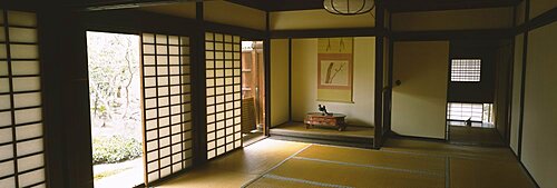 Interiors of an empty living room, Nara, Japan