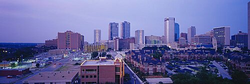 High angle view of a city, Fort Worth, Texas, USA