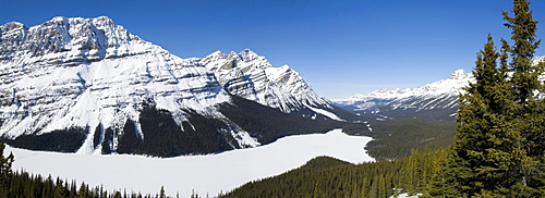 Peyto Lake, Bow Summit, Banff National Park, UNESCO World Heritage Site, Rocky Mountains, Alberta, Canada, North America