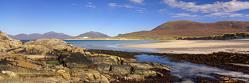 Traigh Luskentyre (Luskentyre beach) from Seilebost, west coast of South Harris, Harris, Outer Hebrides, Scotland, United Kingdom, Europe