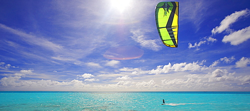 Kite surfing, Maldives, Indian Ocean, Asia