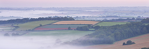 Rolling Devon countryside near Stockleigh Pomeroy, Devon, England, United Kingdom, Europe 