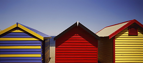 Row of beach huts, Melbourne, Victoria, Australia, Pacific