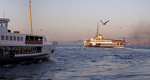 Ferries departing Istanbul, Turkey, Europe