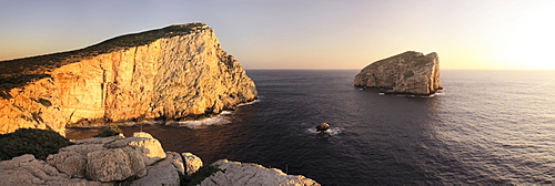 Sunset at Capo Caccia, Sardinia, Italy, Europe