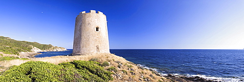 Saracen Tower of Piscinni, Costa del Sud, Sulcis Province, Sardinia, Italy, Europe