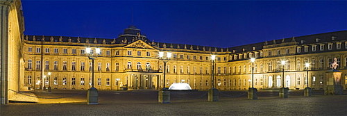 Neues Schloss Castle at Schlossplatz square, Stuttgart, Baden-Wuerttemberg, Germany, Europe