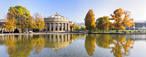 Opera House in the Schlosspark in autumn, Stuttgart, Baden-Wuerttemberg, Germany, Europe