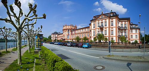 Schloss Biebrich palace, Biebrich borough, Wiesbaden, Rhine, Hesse, Germany, Europe