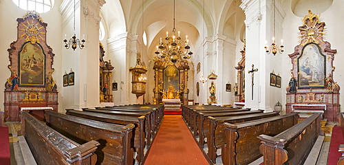 Interior, Church of St. George, Pitten, Bucklige Welt, Lower Austria, Austria, Europe