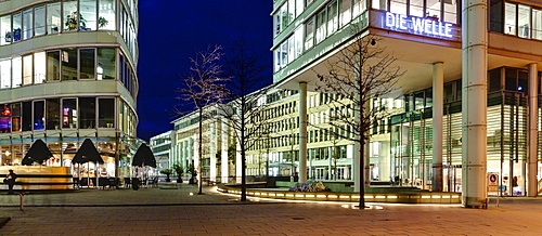 The Frankfurter Welle, a wave-shaped modern office building, designed by the architects JSK, Westend-Sued, Frankfurt am Main, Hesse, Germany, Europe