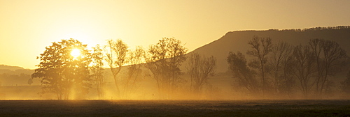 Sunrise at Albtrauf near Kirchheim, Swabian Alb, Baden-Wuerttemberg, Germany, Europe