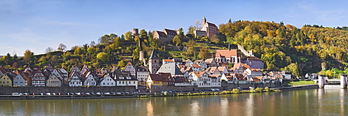 Hirschhorn am Neckar, Neckar River, Baden-Wuerttemberg, Germany, Europe