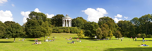 Monopteros temple in the English Garden, Munich, Upper Bavaria, Bavaria, Germany, Europe