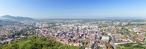 View from the Schlossbergturm tower on Freiburg im Breisgau, Black Forest, Baden-Wuerttemberg, Germany, Europe