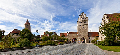 Noerdlinger Tor gate tower, old town, Dinkelsbuehl, Ansbach, Middle Franconia, Bavaria, Germany, Europe