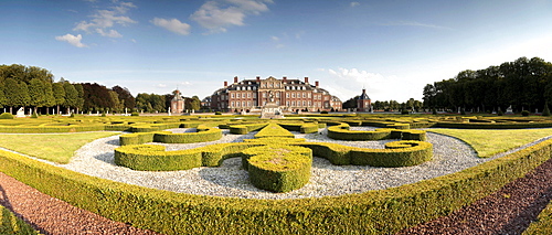 Panorama of Schloss Nordkirchen Castle, Nordkirchen, Muensterland, North Rhine-Westphalia, Germany, Europe