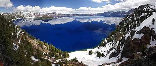 Reflections on Crater Lake, Crater Lake National Park, Oregon, USA