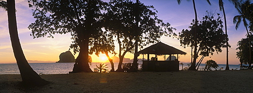 Sunrise on the beach, Ko Hai or Koh Ngai island, Trang, Thailand, Asia