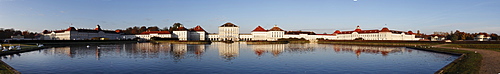 Schloss Nymphenburg Palace, east front panorama, Munich, Upper Bavaria, Bavaria, Germany, Europe