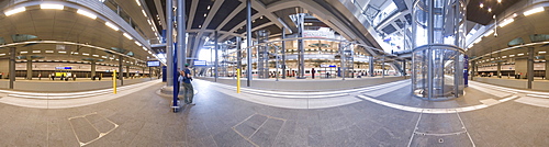 360 degree panoramic view Hauptbahnhof main train station, Berlin, Germany, Europe