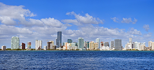 Skyline view of downtown Miami from Key Biscayne, Florida, USA