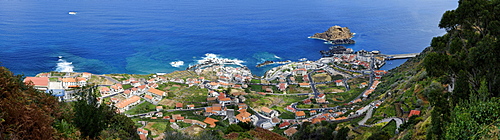 Panoramic view of Porto Moniz, Madeira, Portugal, Europe