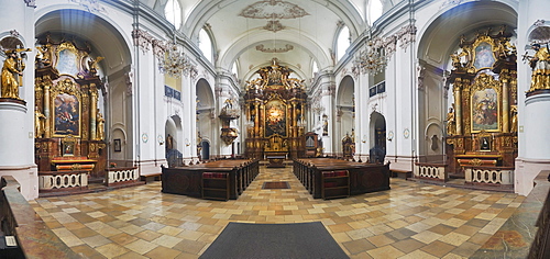 Interior view of the Ursulinenkirche in Linz, Upper Austria, Europe