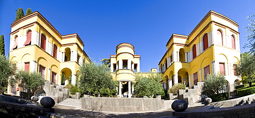 Archive and library at the Vittoriale degli Italiani, Italian victory monument, property of the Italian poet Gabriele D'Annunzio, Gardone Riviera, Lake Garda, Italy, Europe