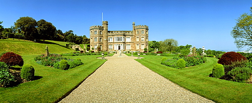 Edgecumb House with garden, Plymouth, Cornwall, England, Great Britain