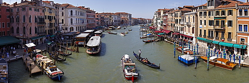 Grand Canal near the Rialto Bridge, Venice, Italy, Europe