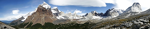 Panorama in the Torres del Paine National Park, Patagonia, Chile, South America