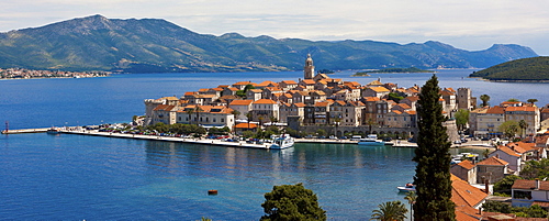 Old town of Korcula, central Dalmatia, Dalmatia, Adriatic coast, Croatia, Europe, PublicGround