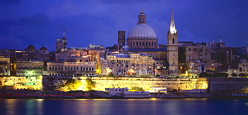 View towards La Valletta from Sliema, Malta, Europe