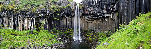 Svartifoss Waterfall, Skaftafell National Park, Iceland, Polar Regions 