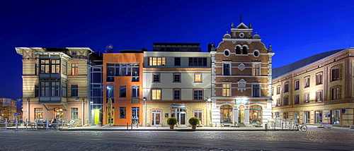 city place with old renovated and modern houses